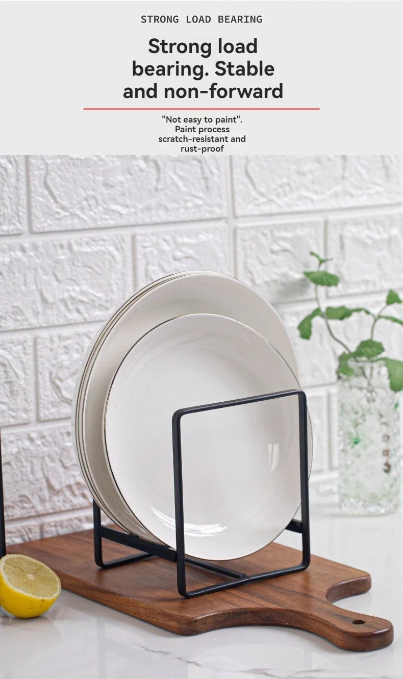 Kitchen Rack Dish Storage Rack Cabinet Dish Rack Dinner Plate Drain Rack Countertop Rack Plate Iron