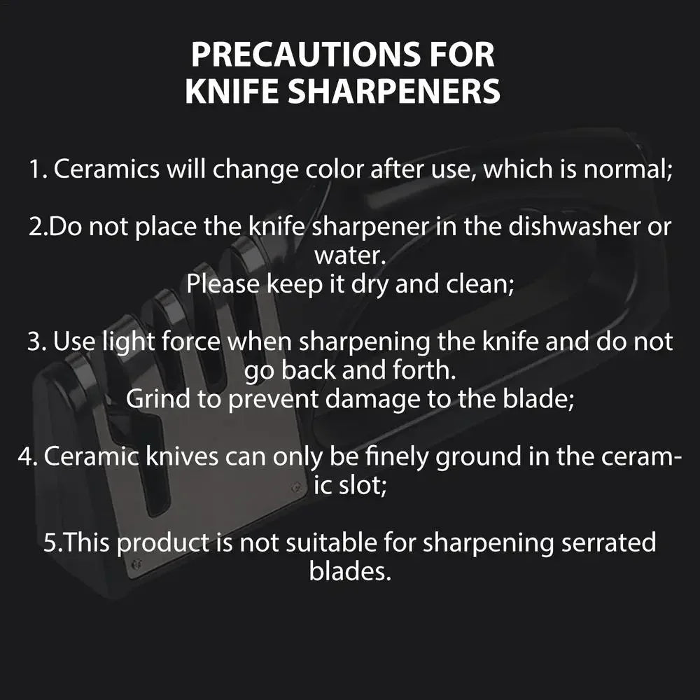 Kitchen 4 Segment Knife Sharpener Multifunctional Portable Non-slip Base Knife Sharpener Household Kitchen Gadgets Accessories