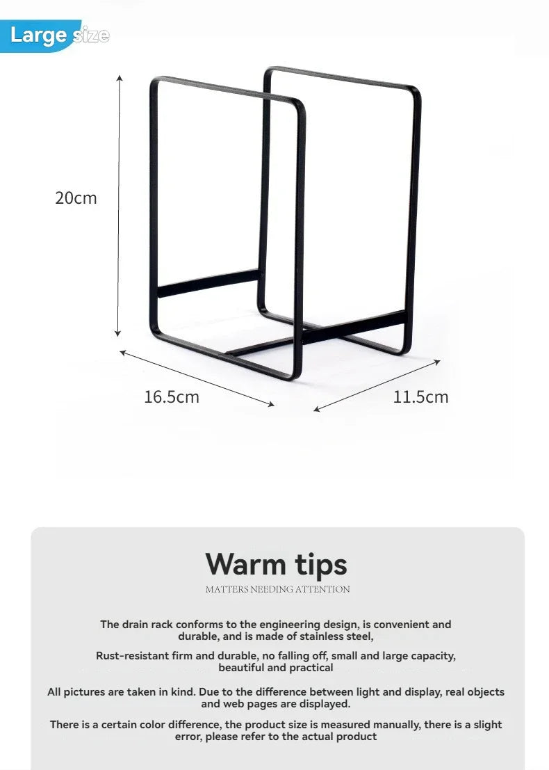 Kitchen Rack Dish Storage Rack Cabinet Dish Rack Dinner Plate Drain Rack Countertop Rack Plate Iron