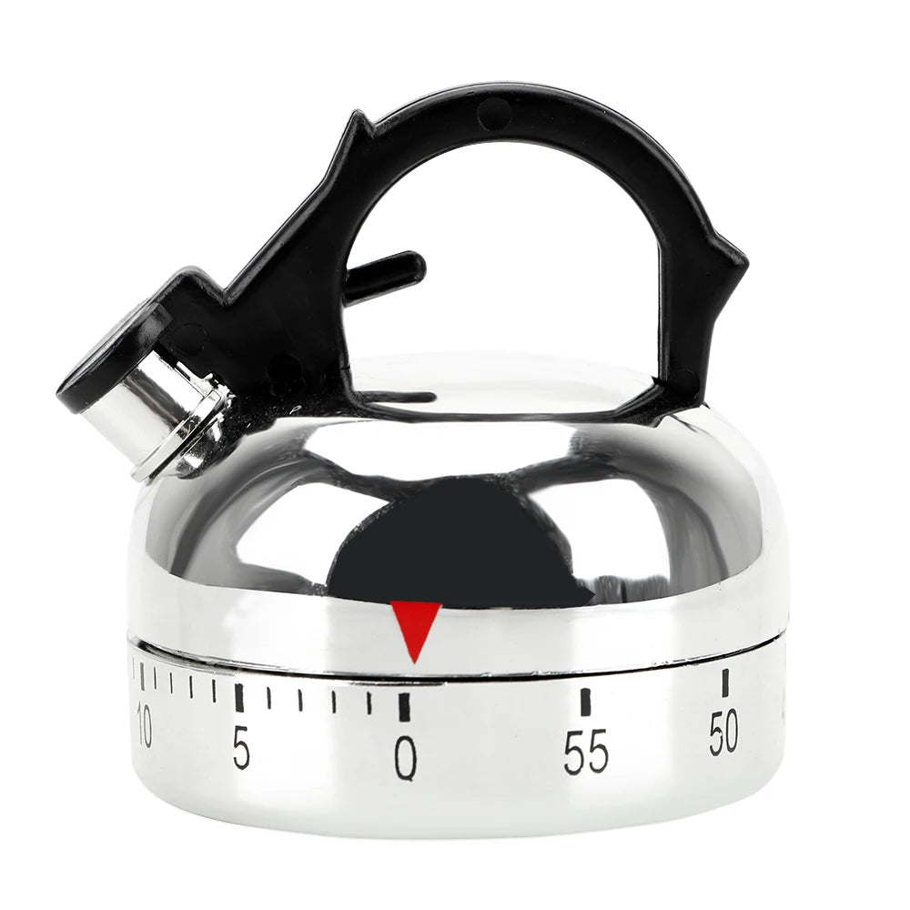 Kitchen Tool Gadgets 60 Minutes Kitchen Timer Kettle Shape Mechanical Timer Countdown Alarm Reminder Cooking Reminders Tools